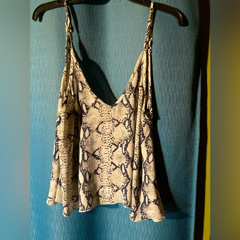 Tobi Snake Print Flowy Top